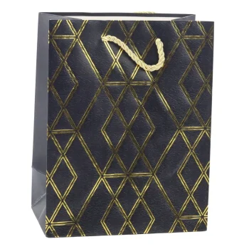 Papirnata Poklon Vrećica Elegantni Zlatni Uzorci 23 X 18 X 10,5 Cm 2