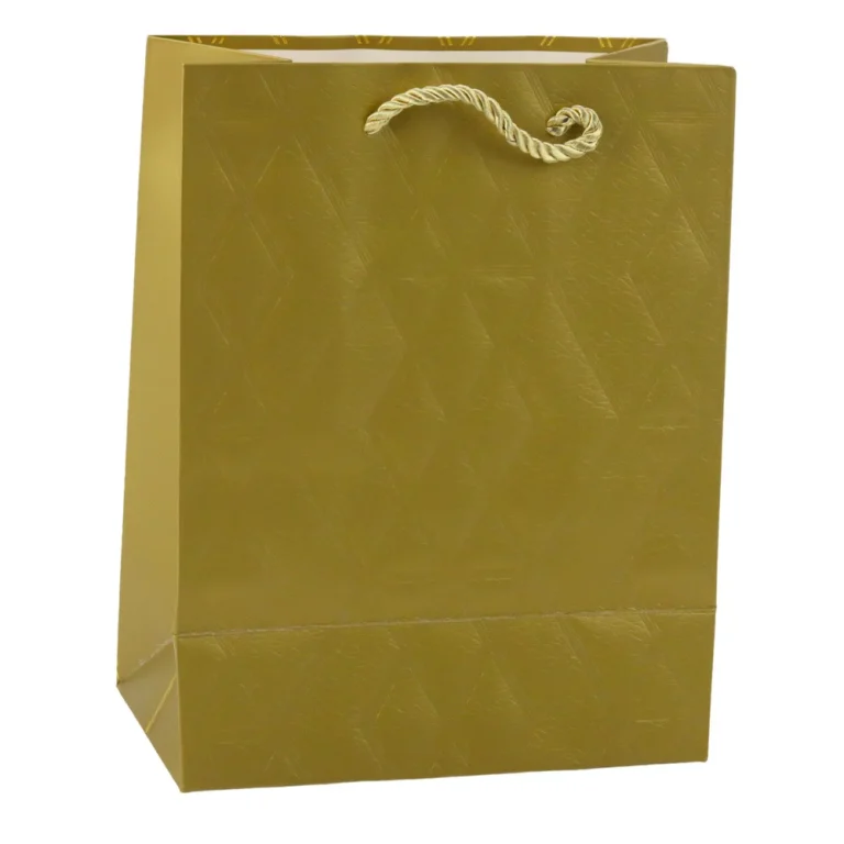 Papirnata Poklon Vrećica Elegantni Zlatni Uzorci 23 X 18 X 10,5 Cm 4