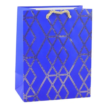Papirnata Poklon Vrećica Elegantni Zlatni Uzorci 23 X 18 X 10,5 Cm 6