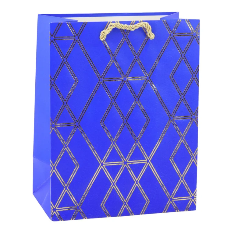 Papirnata Poklon Vrećica Elegantni Zlatni Uzorci 23 X 18 X 10,5 Cm 6