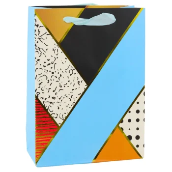 Papirnata Poklon Vrećica S Geometrijskim Uzorcima 23 X 18 X 10,5 Cm 2