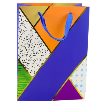 Papirnata Poklon Vrećica S Geometrijskim Uzorcima 23 X 18 X 10,5 Cm 3