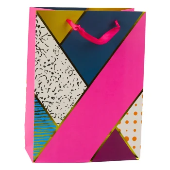 Papirnata Poklon Vrećica S Geometrijskim Uzorcima 23 X 18 X 10,5 Cm 4