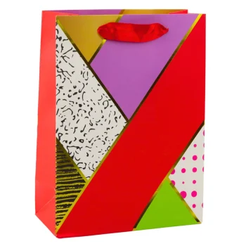 Papirnata Poklon Vrećica S Geometrijskim Uzorcima 23 X 18 X 10,5 Cm 5