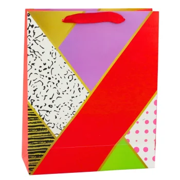 Papirnata Poklon Vrećica S Geometrijskim Uzorcima 32 X 26 X 12 Cm 3