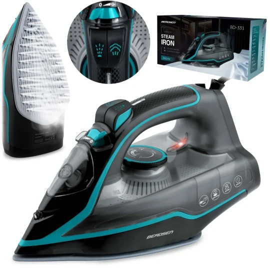 Parno Glačalo 2600w Berdsen Bd 331 Keramički Premaz Vertikalni Rad, Siva, Var. 333101 1