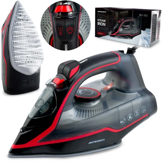 Parno Glačalo 2600w Berdsen Bd 331 Keramički Premaz Vertikalni Rad, Siva 1