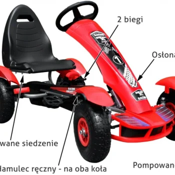 Pedalni Go Kart Racing Xl Crveni 3+ 2