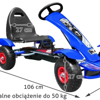 Pedalni Go Kart Racing Xl Plavi 3+ 2