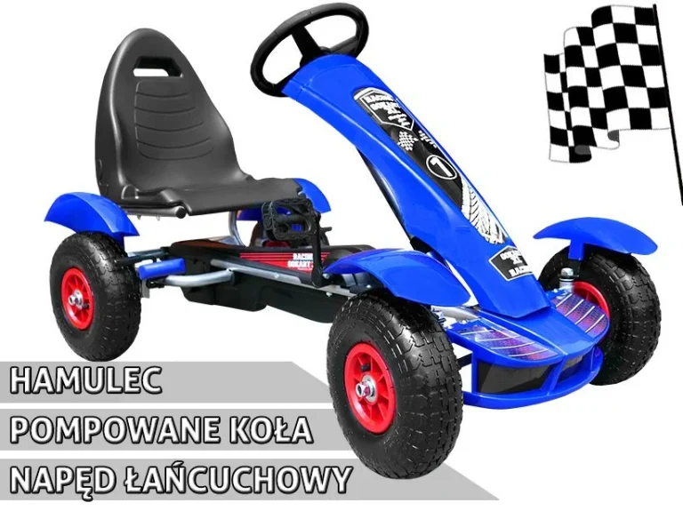 Pedalni Go Kart Racing Xl Plavi 3+ 5