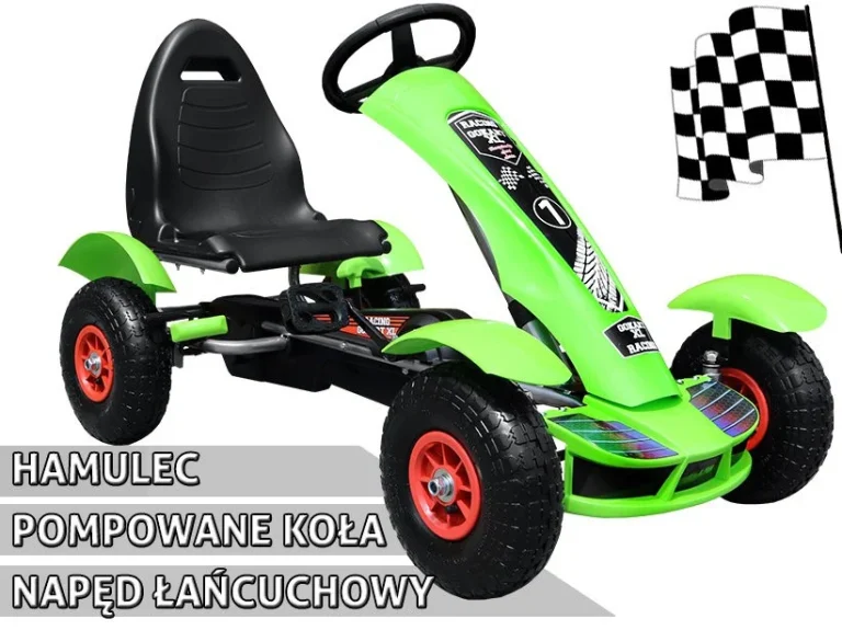 Pedalni Go Kart Racing Xl Zeleni 3+ 7