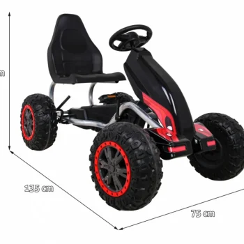 Pedalni Go Kart Strong Crni Nosivost 100 Kg 2