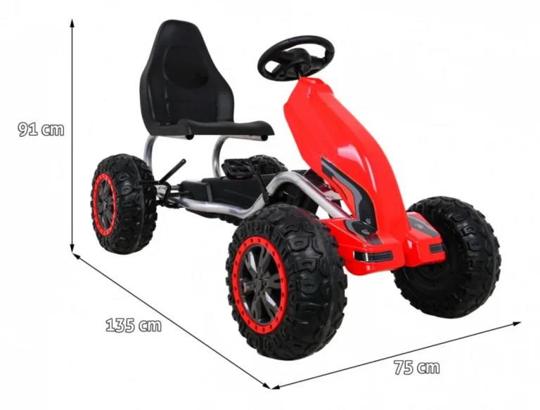 Pedalni Go Kart Strong Crveni Nosivost 100 Kg 2