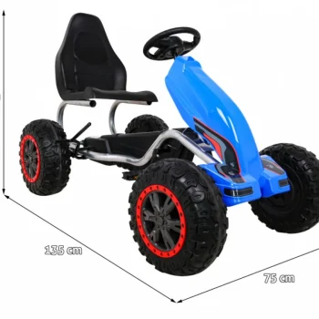 Pedalni Go Kart Strong Plavi Nosivost 100 Kg 2