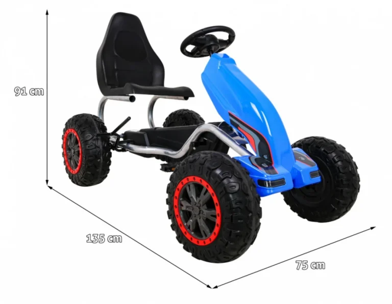 Pedalni Go Kart Strong Plavi Nosivost 100 Kg 2
