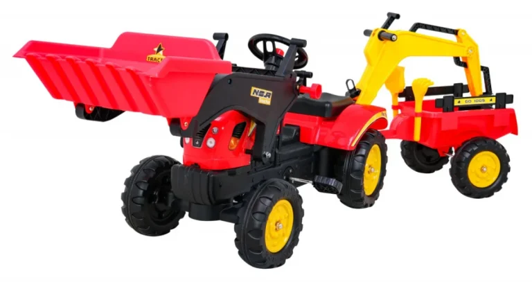 Pedalni Go Kart Traktor Bager S Prikolicom + Pribor 1