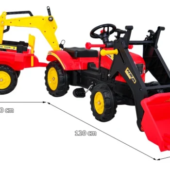 Pedalni Go Kart Traktor Bager S Prikolicom + Pribor 2