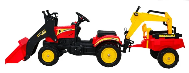Pedalni Go Kart Traktor Bager S Prikolicom + Pribor 3