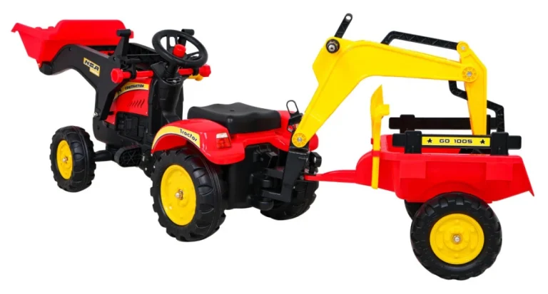 Pedalni Go Kart Traktor Bager S Prikolicom + Pribor 4