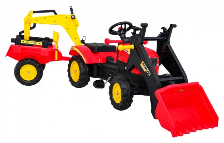 Pedalni Go Kart Traktor Bager S Prikolicom + Pribor 7