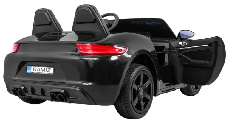 Perfecta Auto Za 2 Djece Crni + Napuhani Kotači + Motor Bez četkica + Mp3 Led + Sporo, Crna Auto Na Akumulator 11