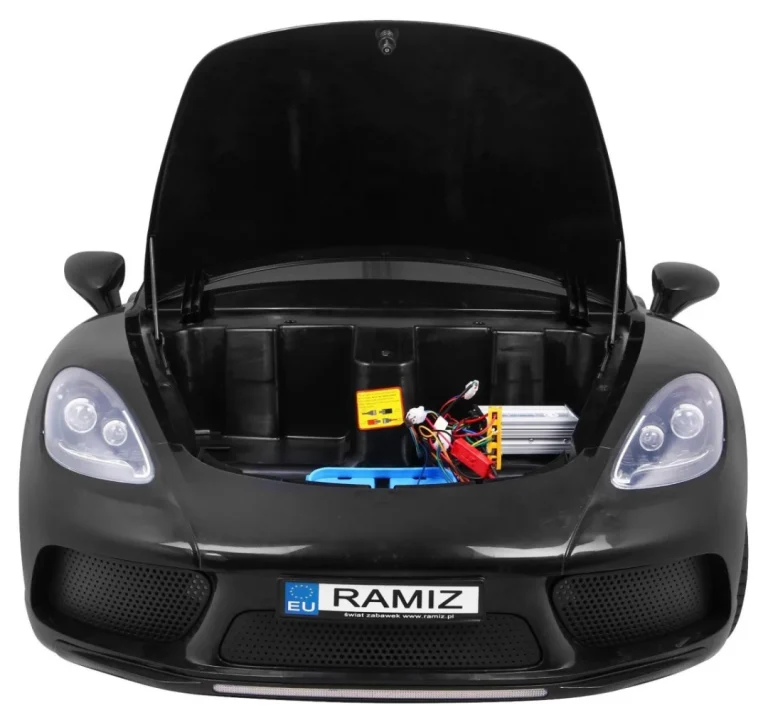 Perfecta Auto Za 2 Djece Crni + Napuhani Kotači + Motor Bez četkica + Mp3 Led + Sporo, Crna Auto Na Akumulator 13