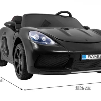 Perfecta Auto Za 2 Djece Crni + Napuhani Kotači + Motor Bez četkica + Mp3 Led + Sporo, Crna Auto Na Akumulator 2