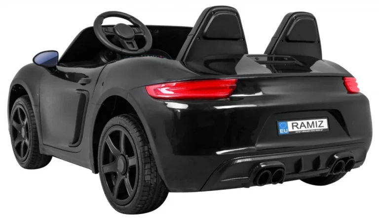 Perfecta Auto Za 2 Djece Crni + Napuhani Kotači + Motor Bez četkica + Mp3 Led + Sporo, Crna Auto Na Akumulator 5