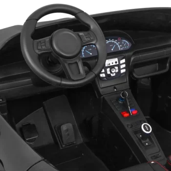 Perfecta Auto Za 2 Djece Crni + Napuhani Kotači + Motor Bez četkica + Mp3 Led + Sporo, Crna Auto Na Akumulator 6