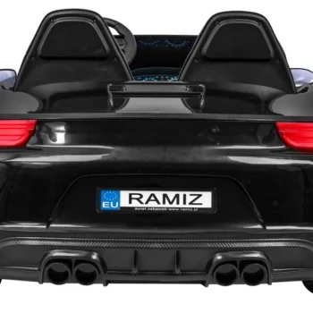 Perfecta Auto Za 2 Djece Crni + Napuhani Kotači + Motor Bez četkica + Mp3 Led + Sporo, Crna Auto Na Akumulator 7
