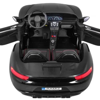 Perfecta Auto Za 2 Djece Crni + Napuhani Kotači + Motor Bez četkica + Mp3 Led + Sporo, Crna Auto Na Akumulator 8