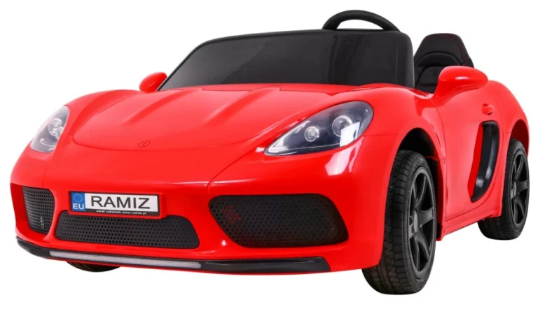 Perfecta Auto Za 2 Djece Crveni + Napuhani Kotači + Motor Bez četkica + Mp3 Led + Sporo, Crvena Auto Na Akumulator 1
