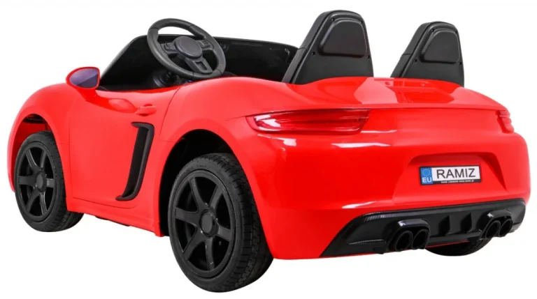 Perfecta Auto Za 2 Djece Crveni + Napuhani Kotači + Motor Bez četkica + Mp3 Led + Sporo, Crvena Auto Na Akumulator 10
