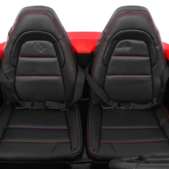 Perfecta Auto Za 2 Djece Crveni + Napuhani Kotači + Motor Bez četkica + Mp3 Led + Sporo, Crvena Auto Na Akumulator 15