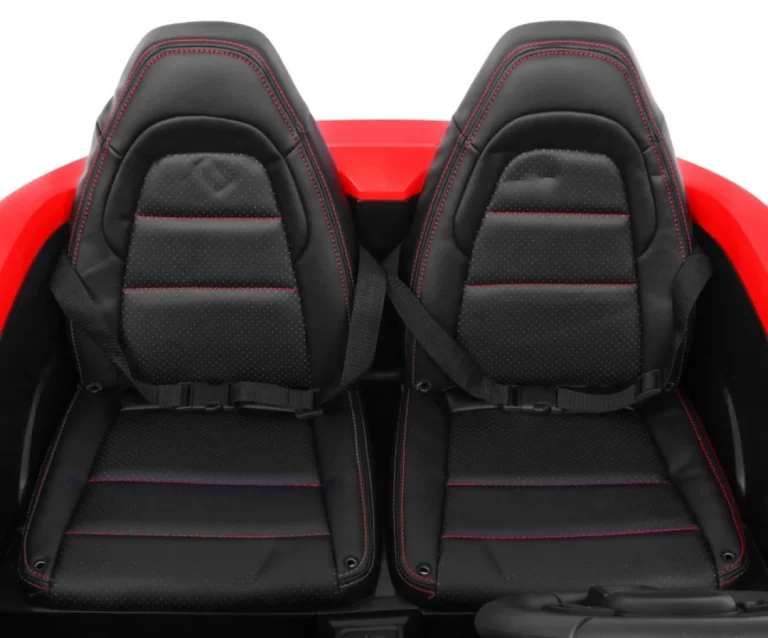 Perfecta Auto Za 2 Djece Crveni + Napuhani Kotači + Motor Bez četkica + Mp3 Led + Sporo, Crvena Auto Na Akumulator 15