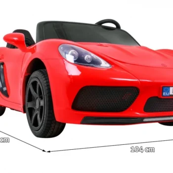 Perfecta Auto Za 2 Djece Crveni + Napuhani Kotači + Motor Bez četkica + Mp3 Led + Sporo, Crvena Auto Na Akumulator 2