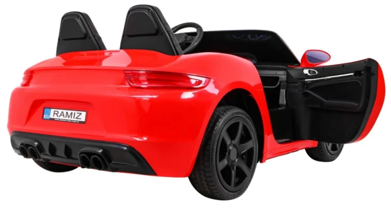 Perfecta Auto Za 2 Djece Crveni + Napuhani Kotači + Motor Bez četkica + Mp3 Led + Sporo, Crvena Auto Na Akumulator 7