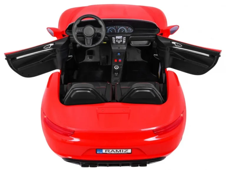 Perfecta Auto Za 2 Djece Crveni + Napuhani Kotači + Motor Bez četkica + Mp3 Led + Sporo, Crvena Auto Na Akumulator 9