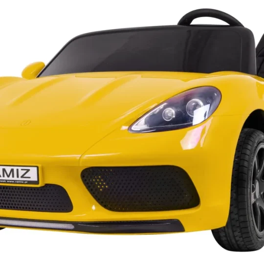 Perfecta Automobil Za 2 Djece Žuti + Napuhani Kotači + Motor Bez Četkica + Mp3 Led + Sporo, žuta Auto Na Akumulator 1