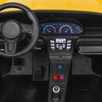 Perfecta Automobil Za 2 Djece Žuti + Napuhani Kotači + Motor Bez Četkica + Mp3 Led + Sporo, žuta Auto Na Akumulator 10