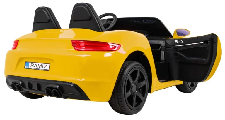 Perfecta Automobil Za 2 Djece Žuti + Napuhani Kotači + Motor Bez Četkica + Mp3 Led + Sporo, žuta Auto Na Akumulator 11