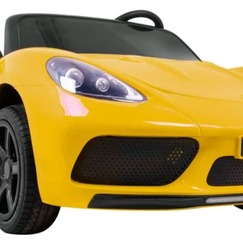 Perfecta Automobil Za 2 Djece Žuti + Napuhani Kotači + Motor Bez Četkica + Mp3 Led + Sporo, žuta Auto Na Akumulator 12