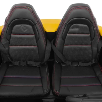 Perfecta Automobil Za 2 Djece Žuti + Napuhani Kotači + Motor Bez Četkica + Mp3 Led + Sporo, žuta Auto Na Akumulator 13
