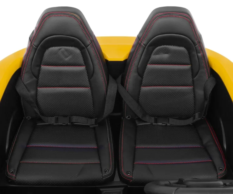 Perfecta Automobil Za 2 Djece Žuti + Napuhani Kotači + Motor Bez Četkica + Mp3 Led + Sporo, žuta Auto Na Akumulator 13