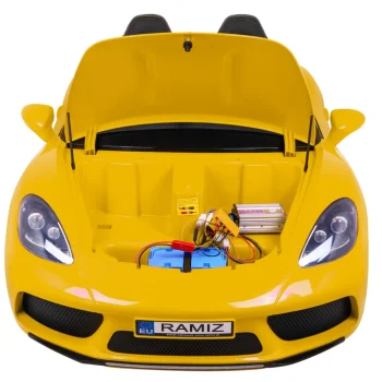 Perfecta Automobil Za 2 Djece Žuti + Napuhani Kotači + Motor Bez Četkica + Mp3 Led + Sporo, žuta Auto Na Akumulator 14