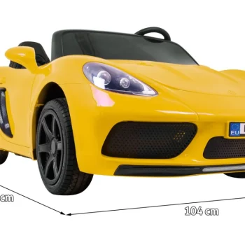 Perfecta Automobil Za 2 Djece Žuti + Napuhani Kotači + Motor Bez Četkica + Mp3 Led + Sporo, žuta Auto Na Akumulator 2