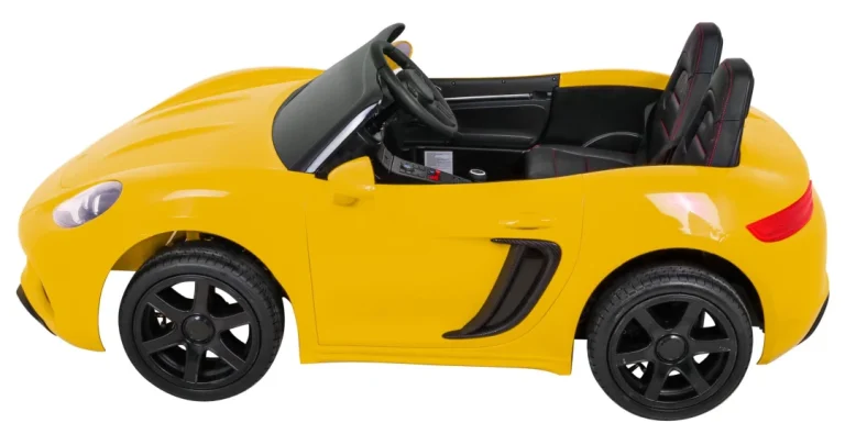 Perfecta Automobil Za 2 Djece Žuti + Napuhani Kotači + Motor Bez Četkica + Mp3 Led + Sporo, žuta Auto Na Akumulator 4