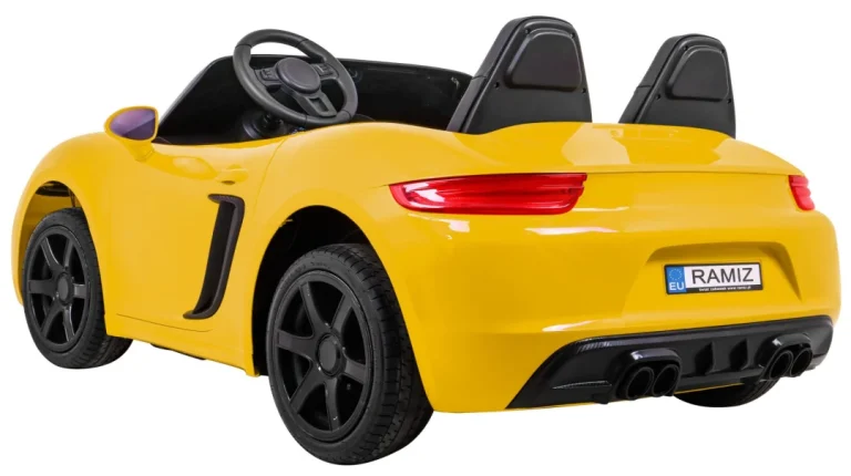 Perfecta Automobil Za 2 Djece Žuti + Napuhani Kotači + Motor Bez Četkica + Mp3 Led + Sporo, žuta Auto Na Akumulator 5