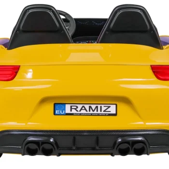 Perfecta Automobil Za 2 Djece Žuti + Napuhani Kotači + Motor Bez Četkica + Mp3 Led + Sporo, žuta Auto Na Akumulator 6