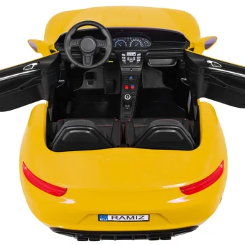 Perfecta Automobil Za 2 Djece Žuti + Napuhani Kotači + Motor Bez Četkica + Mp3 Led + Sporo, žuta Auto Na Akumulator 7